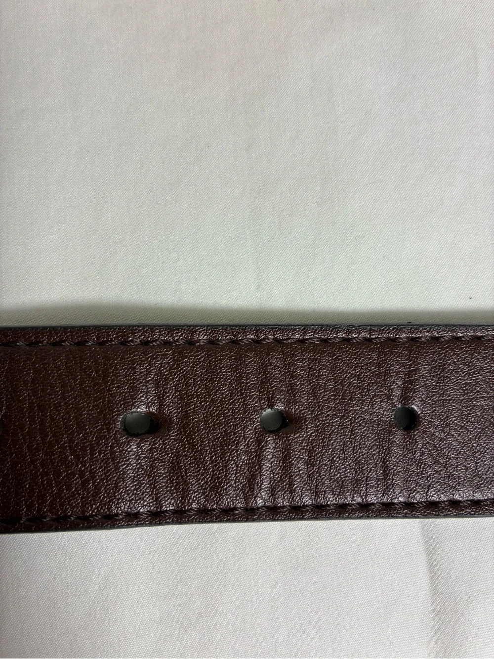 Levi's Mens Reversible Belt Sz 34-M Dark Brown Coated Leather Belt Black Buckle